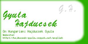 gyula hajducsek business card